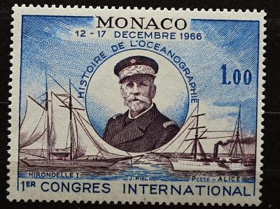 **MONACO,1966. Princ ALBERT-Oceánograf. kongres, Mi.839,kompl./KT-552D
