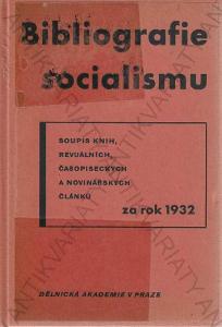Bibliografie socialismu Václav Běhounek (ed.) 1933