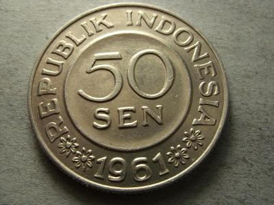 INDONESIA - 50 SEN z roku 1961 STAV (28 MM)