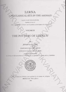 Lerna  The Pottery of Lerna IV Volume III. Rutter