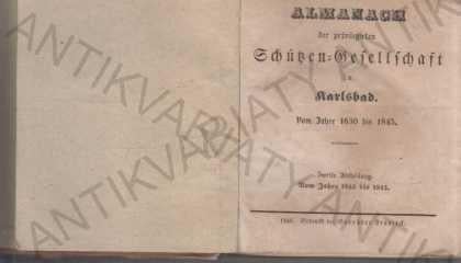 Almanach d. Schützen-Gesellschaft Karlsbad II.1840