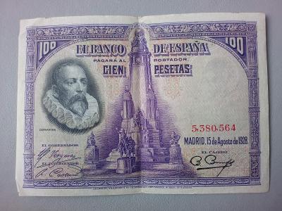 100 pesetas Španělsko 1928.