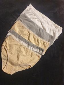 Zánovní dámské bavlněné kalhotky  L - 6 kusu