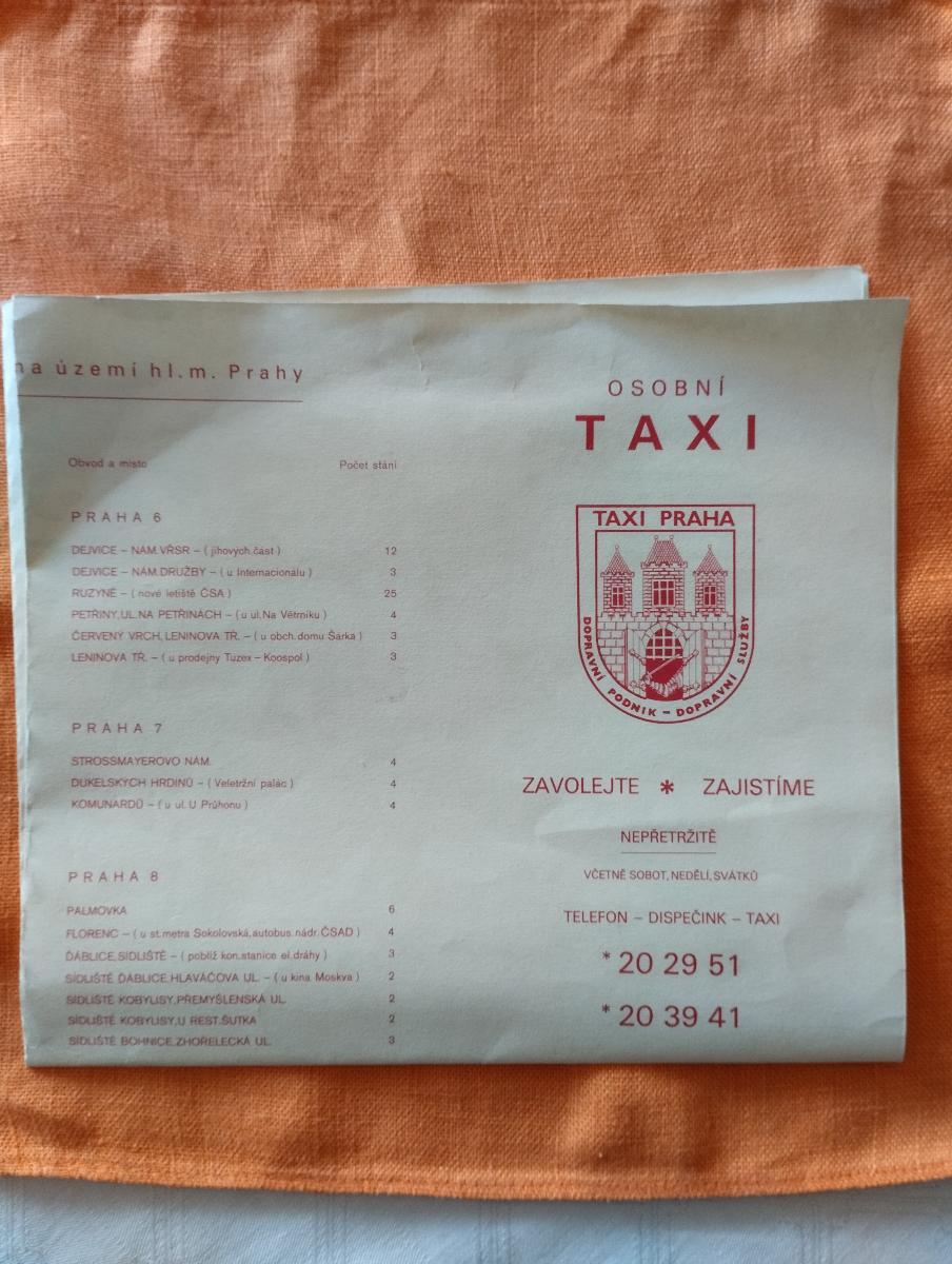 Mapa TAXI Praha - Knihy a časopisy