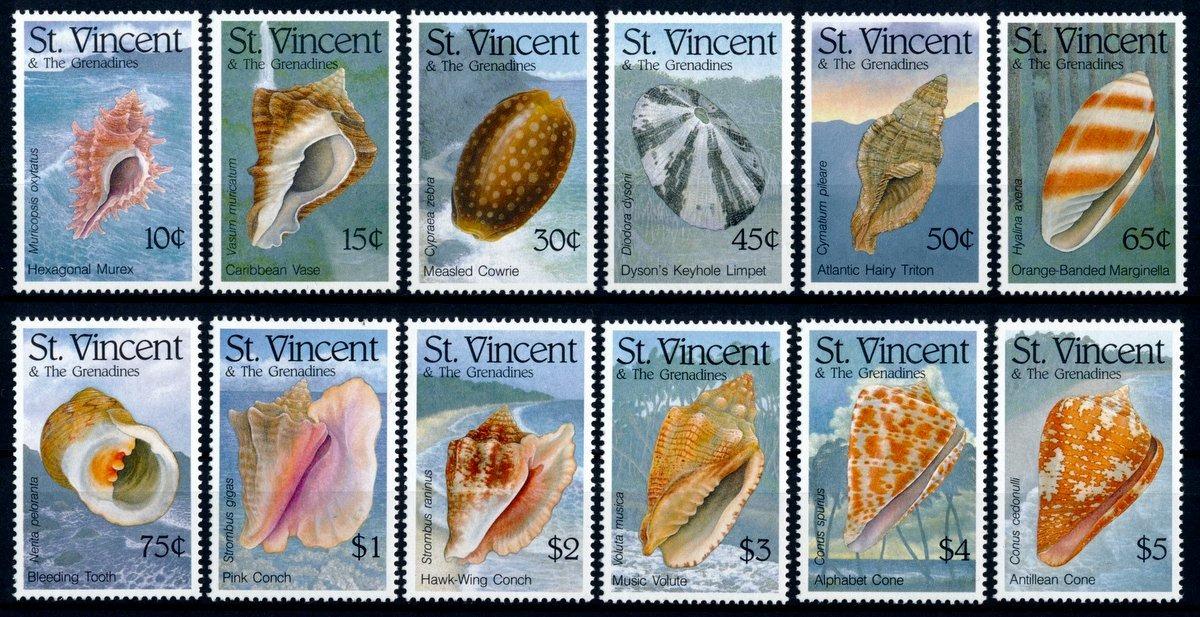 St. Vincent 1993 **/Mi. 2408-19 , komplet , mušle , Morské slimáky /22/ - Tematické známky