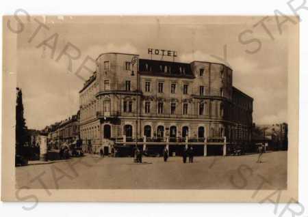 Žilina, čiastočný záber mesta, hotel - Pohľadnice miestopis