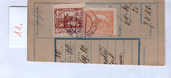 Ústrižky poštových zloženiek - známky Hradčan - Filatelia