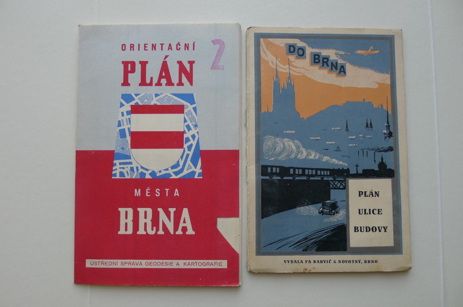 Orientačný plán mesta Brna (1958) + publikácia Do Brna - Knihy a časopisy