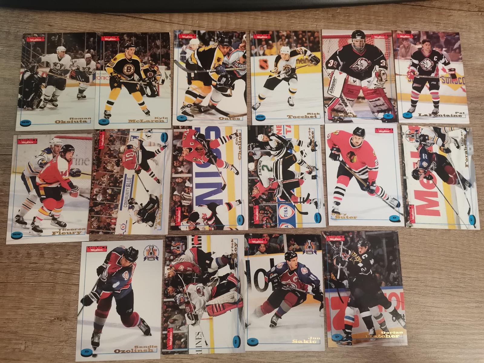 Lot karty SkyBox 1996-97 1. časť - Hokejové karty
