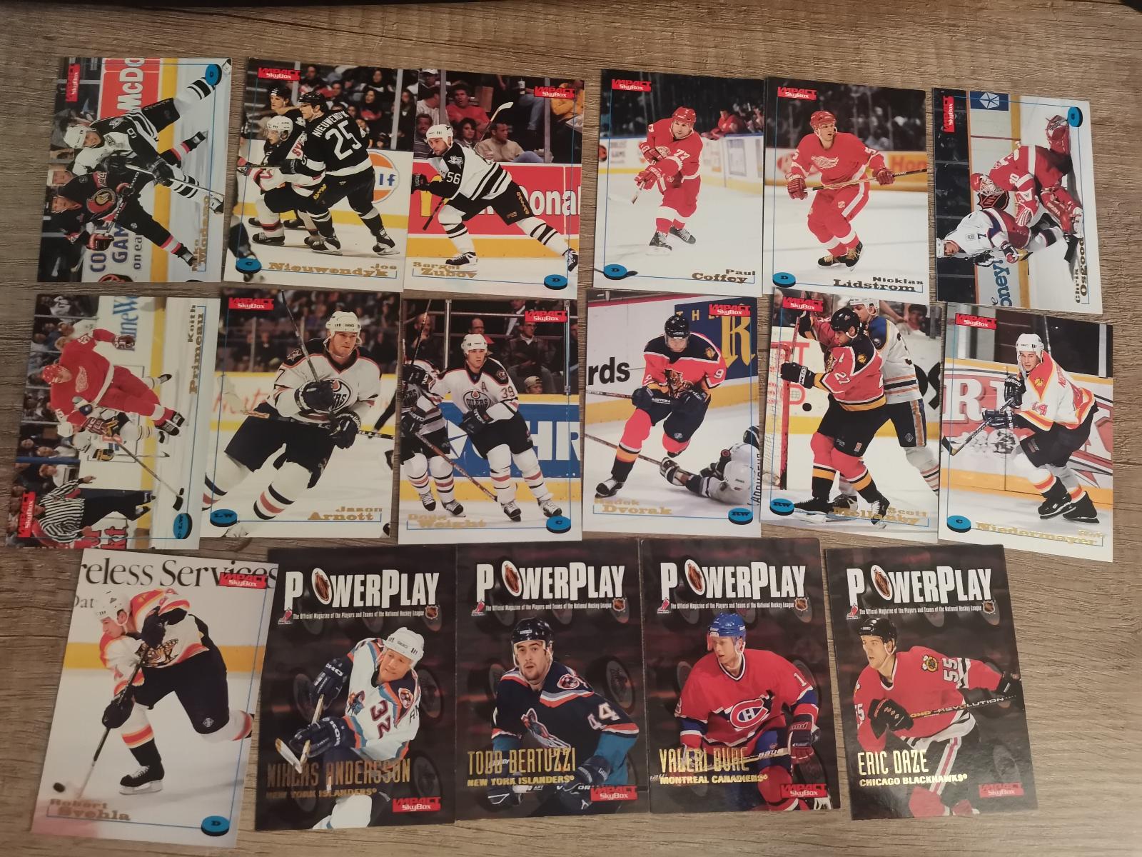 Lot karty SkyBox 1996-97 2. časť - Hokejové karty