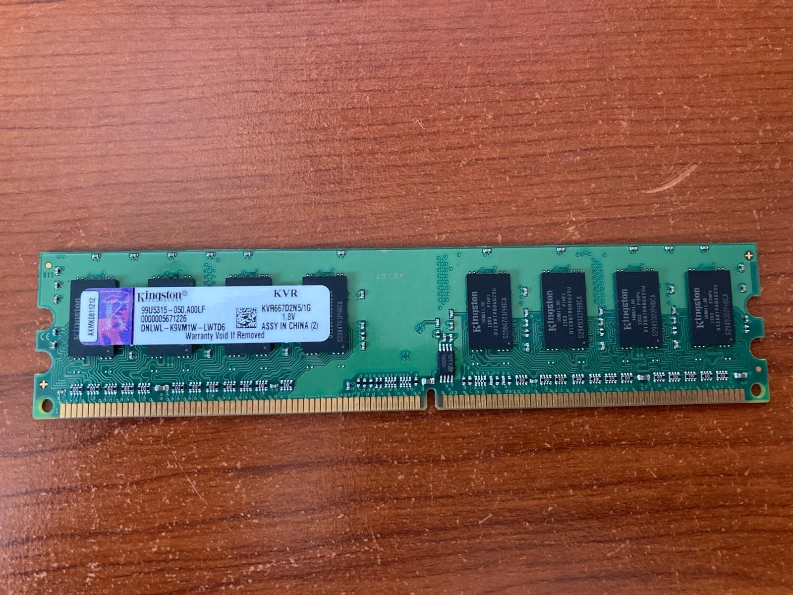 Kingston 1GB PC2-5300 DDR2-667MHz - Počítače a hry