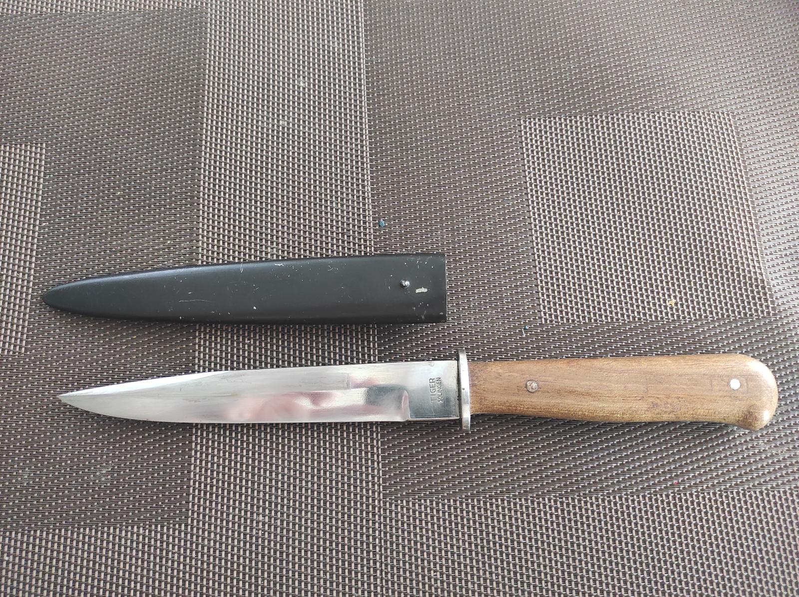 Nemecký útočný nôž- Tiger Solingen - Vojenské zberateľské predmety
