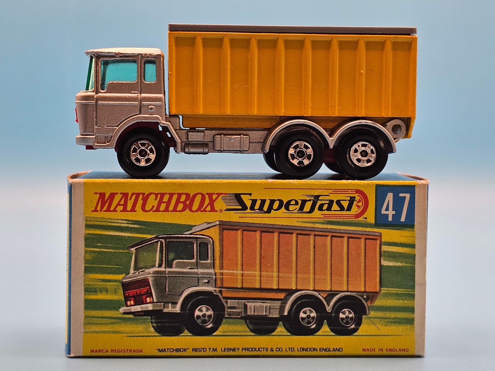 Matchbox Superfast DAF Tipper Container Truck No.47A - 1970 - Angličáky (1:64 a menšie)