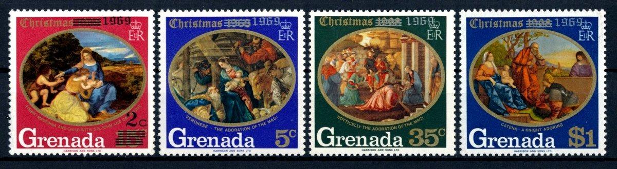 Grenada 1969 **/Mi. 332-5 , komplet , vianoce , umenie , /L22/ - Známky