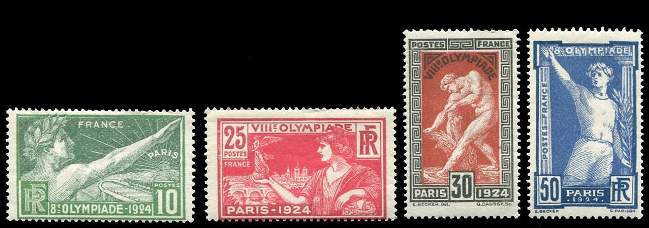 Francúzsko 1924 Známky 169-172 ** šport Olympiáda olympijské hry umenie - Známky