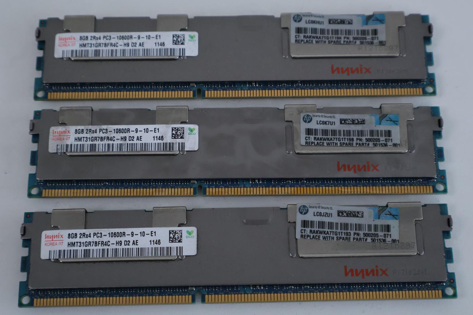 24GB (3x8GB) DDR3 RAM ECC, Záruka 12M, Faktura [I728] - Počítače a hry