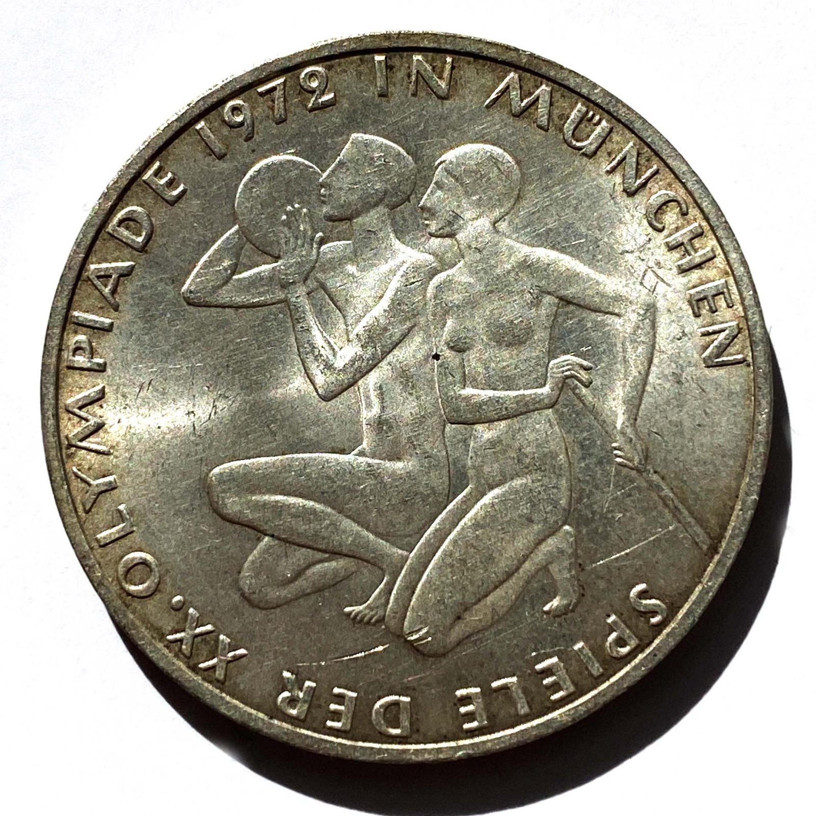 Strieborná 10 Marka – atléti OH Mníchov, 1972 J Nemecko - Numizmatika