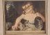 Starožitná farebná rytina obraz - 1799 Pes prvýkrát v zrkadle 6863 - Výtvarné umenie