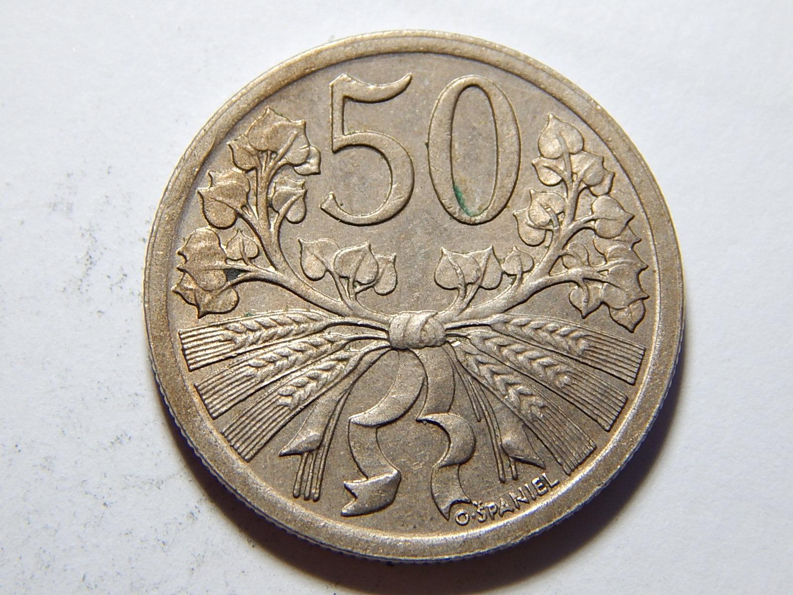 Československo 50 Halierov 1931 R XF-UNC č00017 - Numizmatika