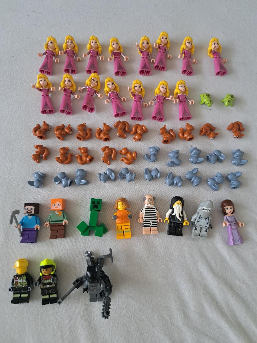 Lego figúrky a zvieratká 58 ks. Minecraft, disney, atď - Deti