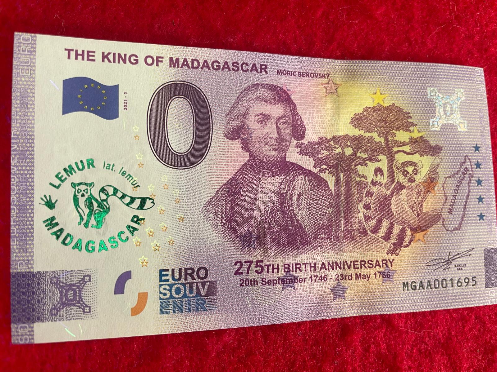 AUKCIE ● Euro Souvenir ● THE KING OF MADAGASCAR [2022] PRÍTISK - Zberateľstvo