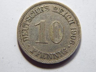 Nemecko Cisárstvo 10 Pfennig 1906 A XF č22053