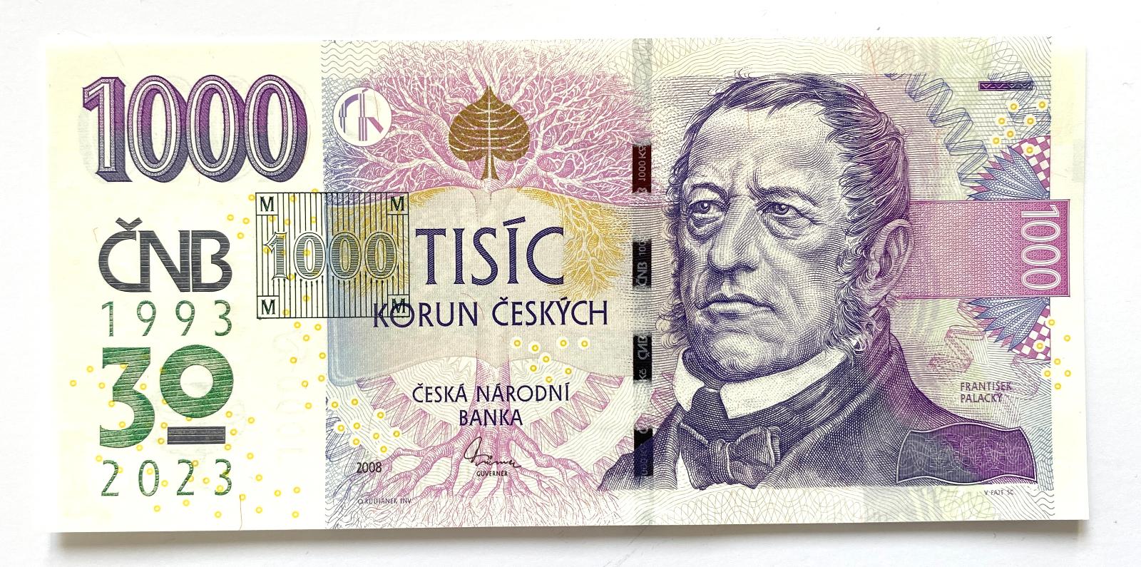 Bankovka 1000 Koruna – 30 rokov meny, 2023 séria R 76 ČR - Bankovky