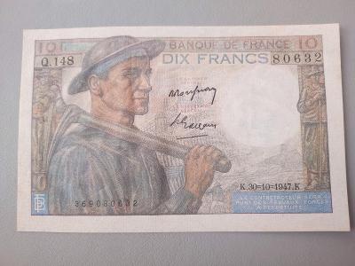 10 francs Francúzsko 1947.