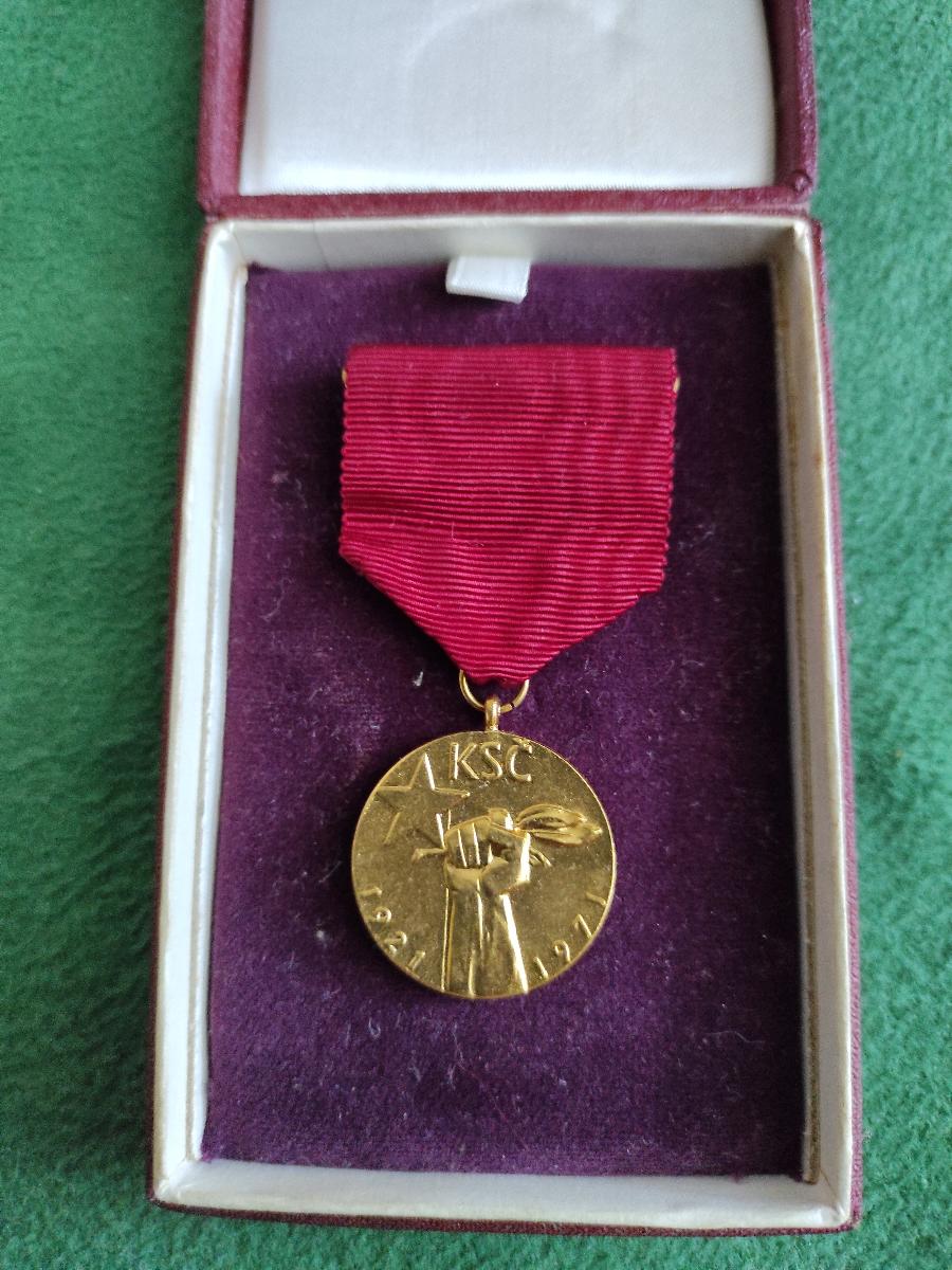 Medaila k 50. výročiu KSČ - Zberateľstvo