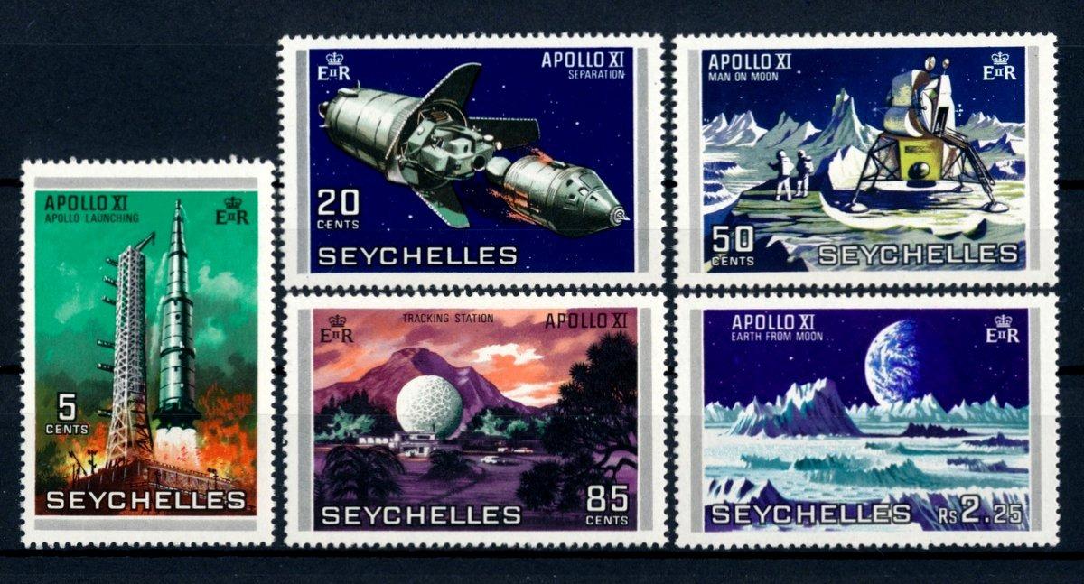 Seychely 1969 **/Mi. 254-8 , komplet , kozmos - Známky