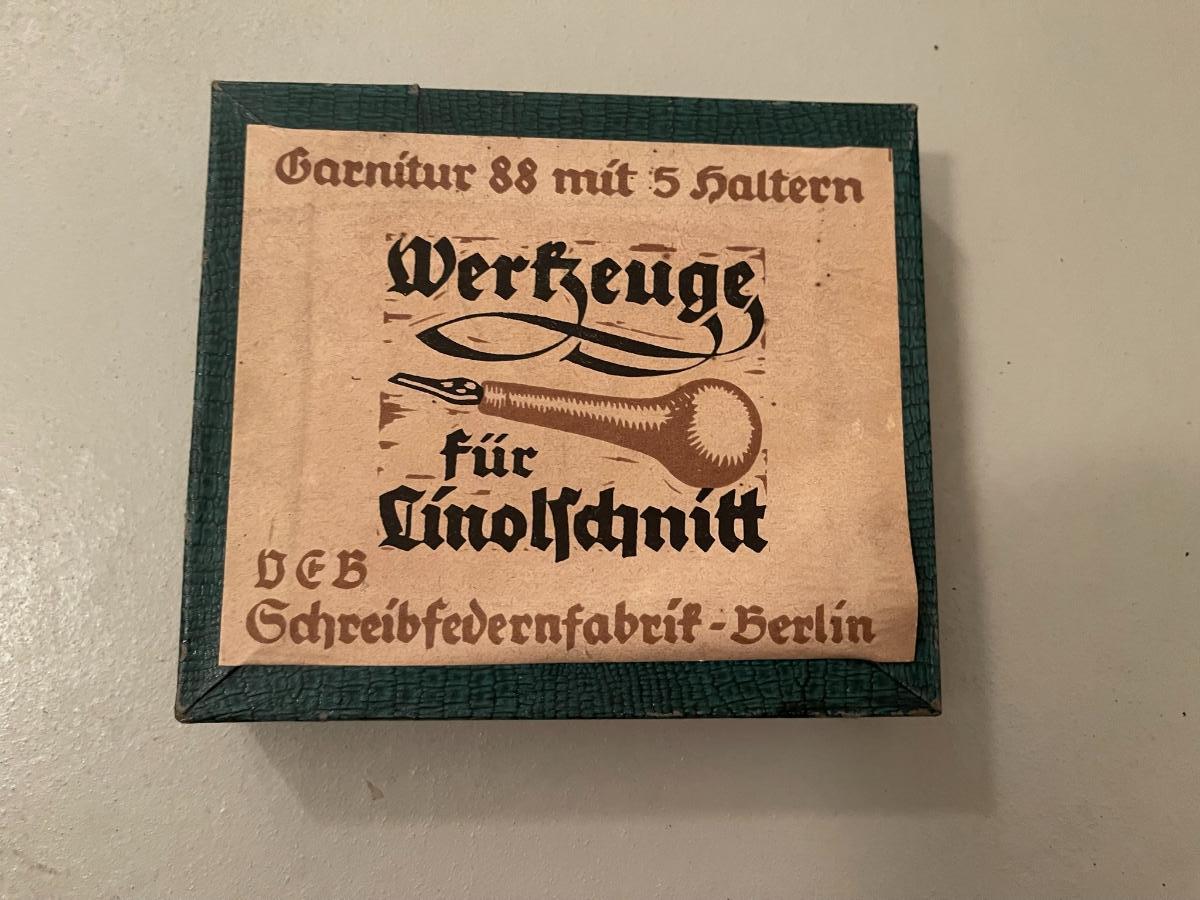 Stará nemecká súprava na linoryt - Starožitnosti a umenie