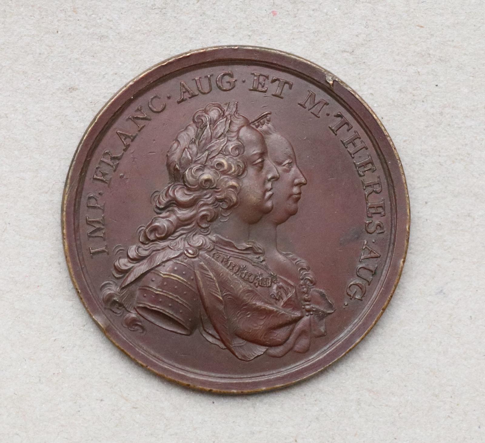 AE Medaila 1752 - Mária Terézia - Vojenská Akadémia vo Viedni - Vzácna! - Numizmatika