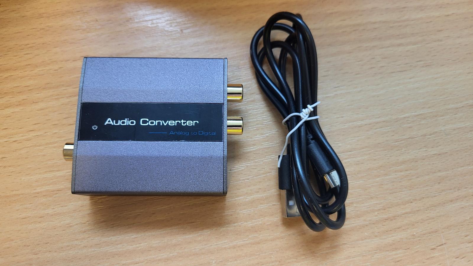 Analóg to Digital Audio Converter - aktívny prevodník cinch -> digitál - TV, audio, video