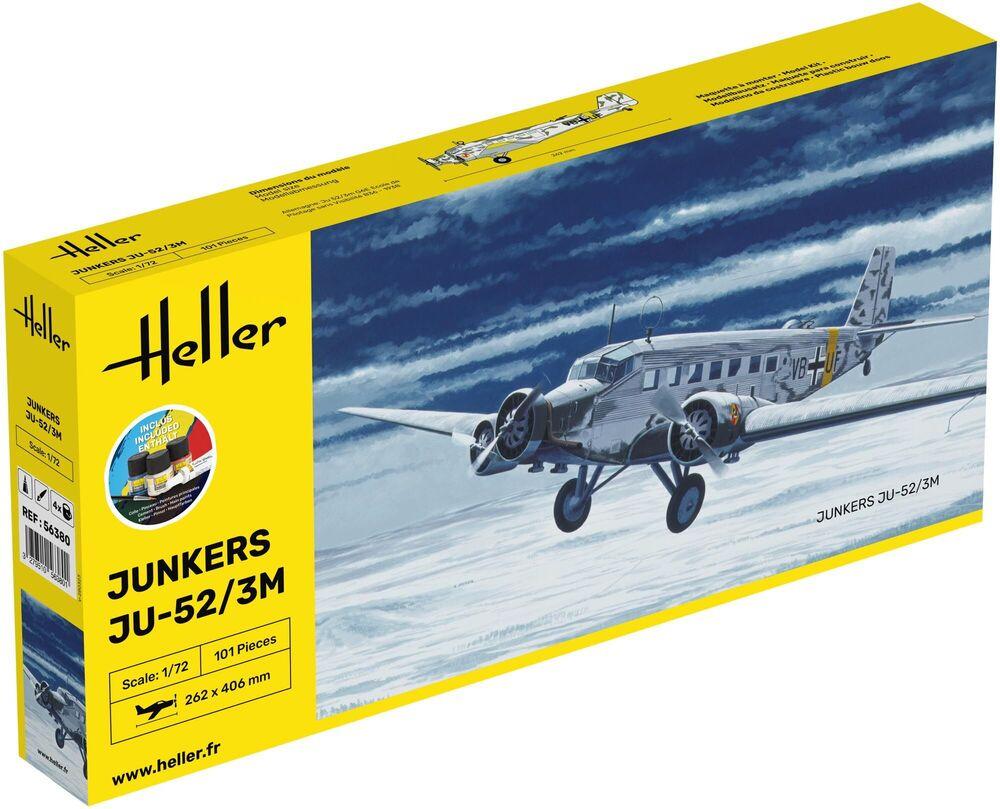 Junkers Ju-52/3M - obsahuje farby a lepidlo - Heller 56380 1:72 - Civilné modely lietadiel