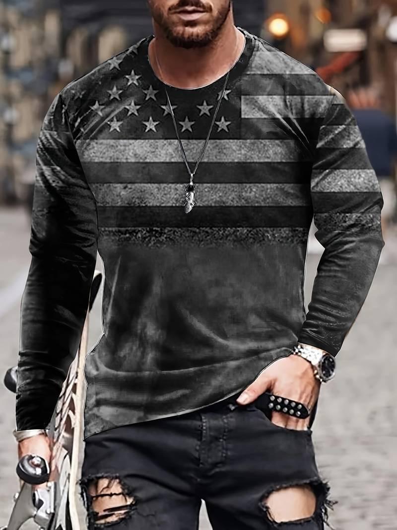 Tričko USA dlhý rukáv - Pánske oblečenie