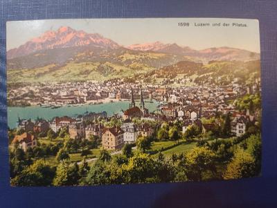 Švajčiarsko - Luzern und der Pilatus - rok 1914