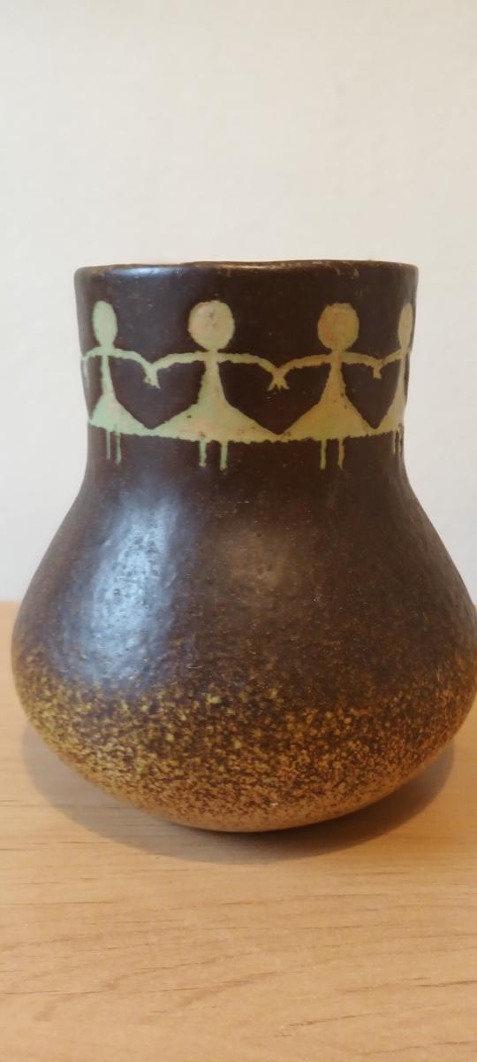Stará keramická váza značené - Starožitnosti