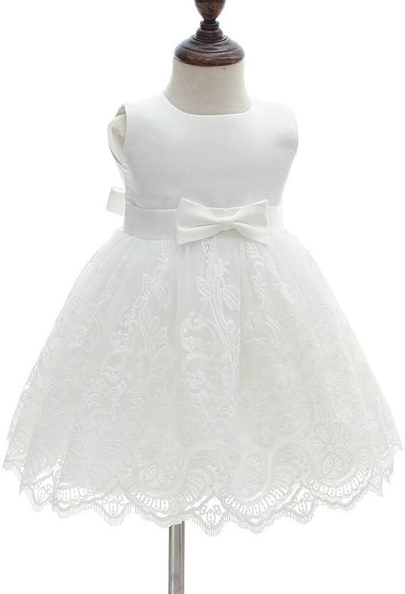 AHAHA Dievčenské kvetinové šaty na krstiny, biele, 6 mesiacov - Oblečenie pre deti