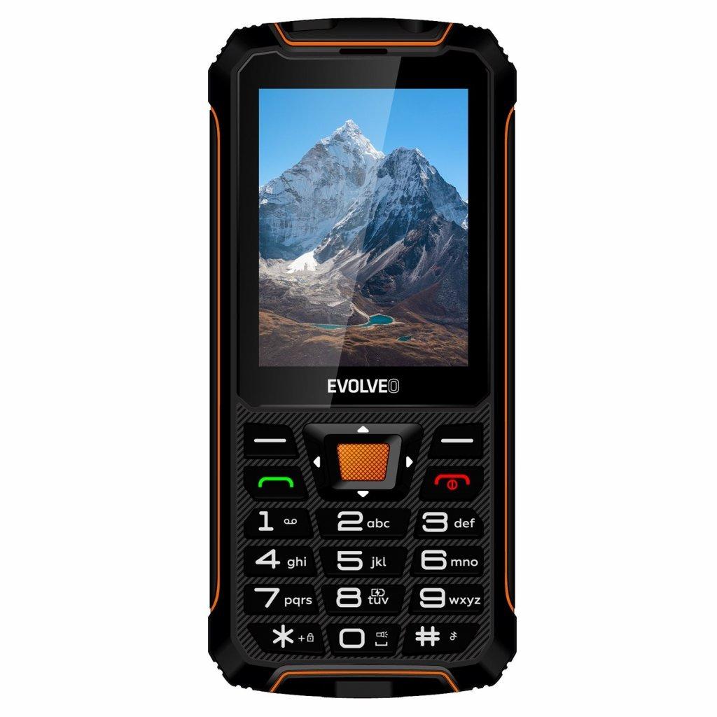 EVOLVEO StrongPhone Z6, vodotesný odolný Dual SIM telefón, čierno-oranžová - Mobily a smart elektronika