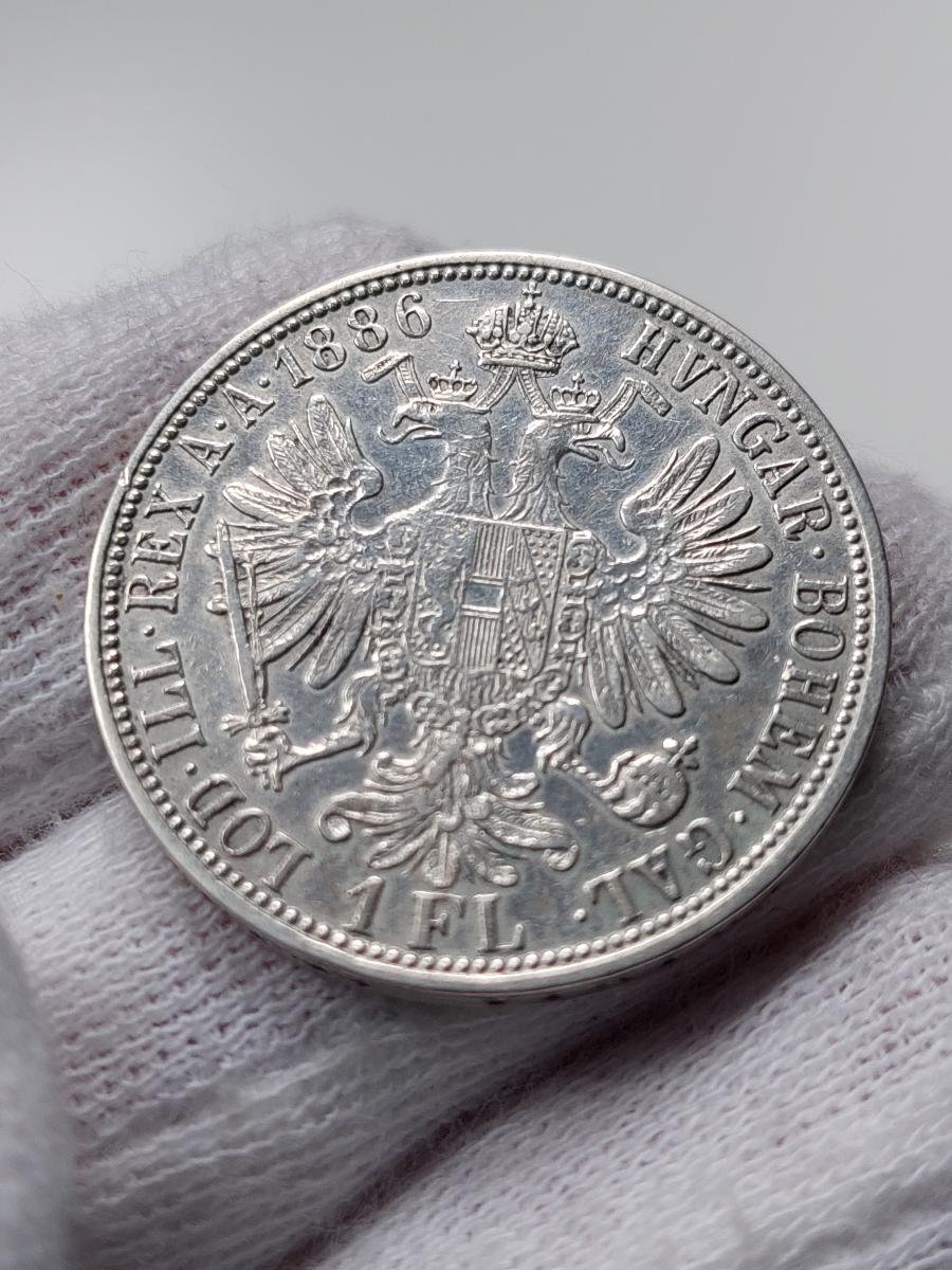 Zlatník 1886 bz Florint FJI Rakúsko-Uhorsko - Numizmatika