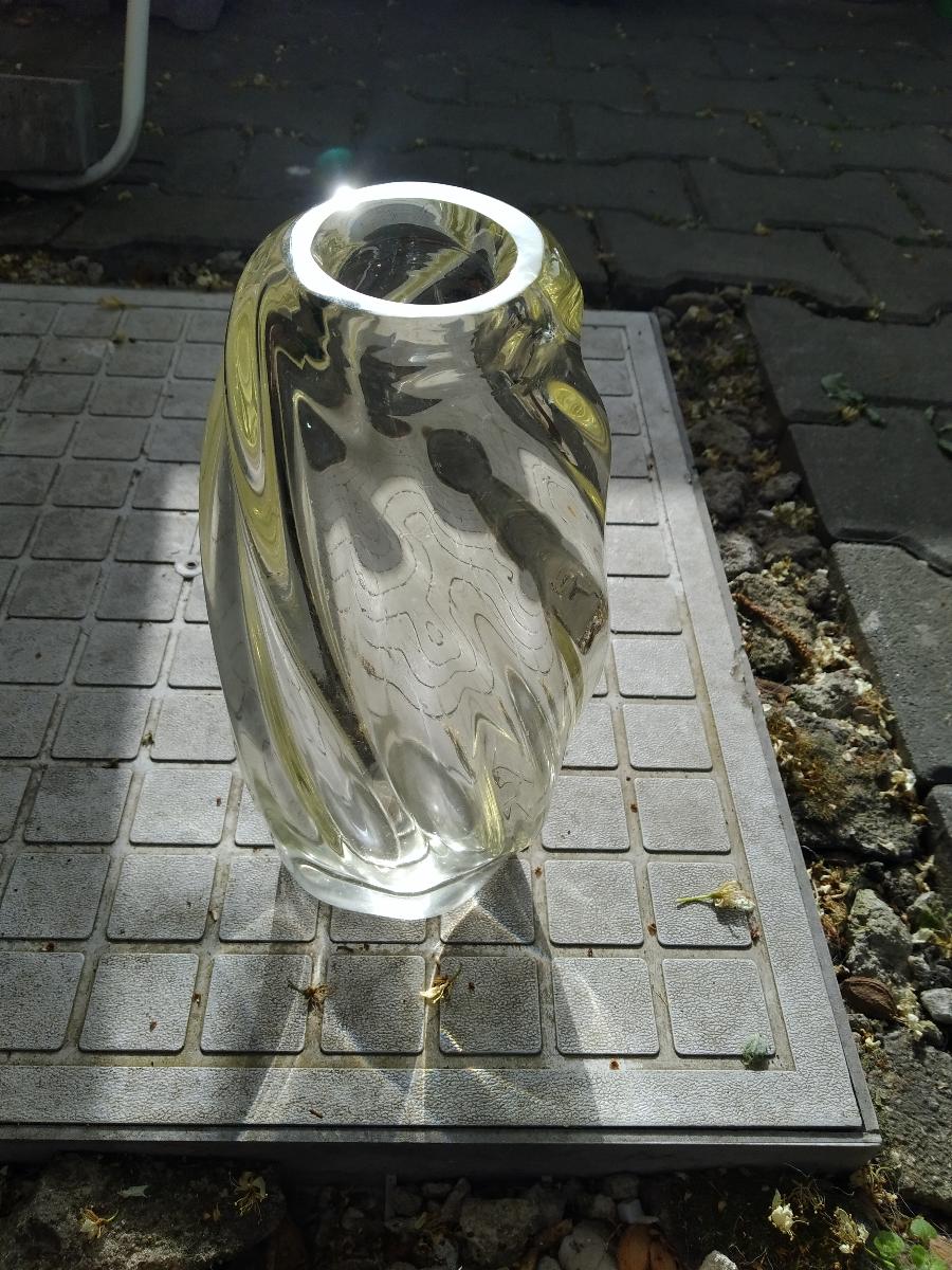 Váza hutnícke sklo veľká - Starožitnosti