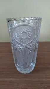 Váza sklenená brúsená