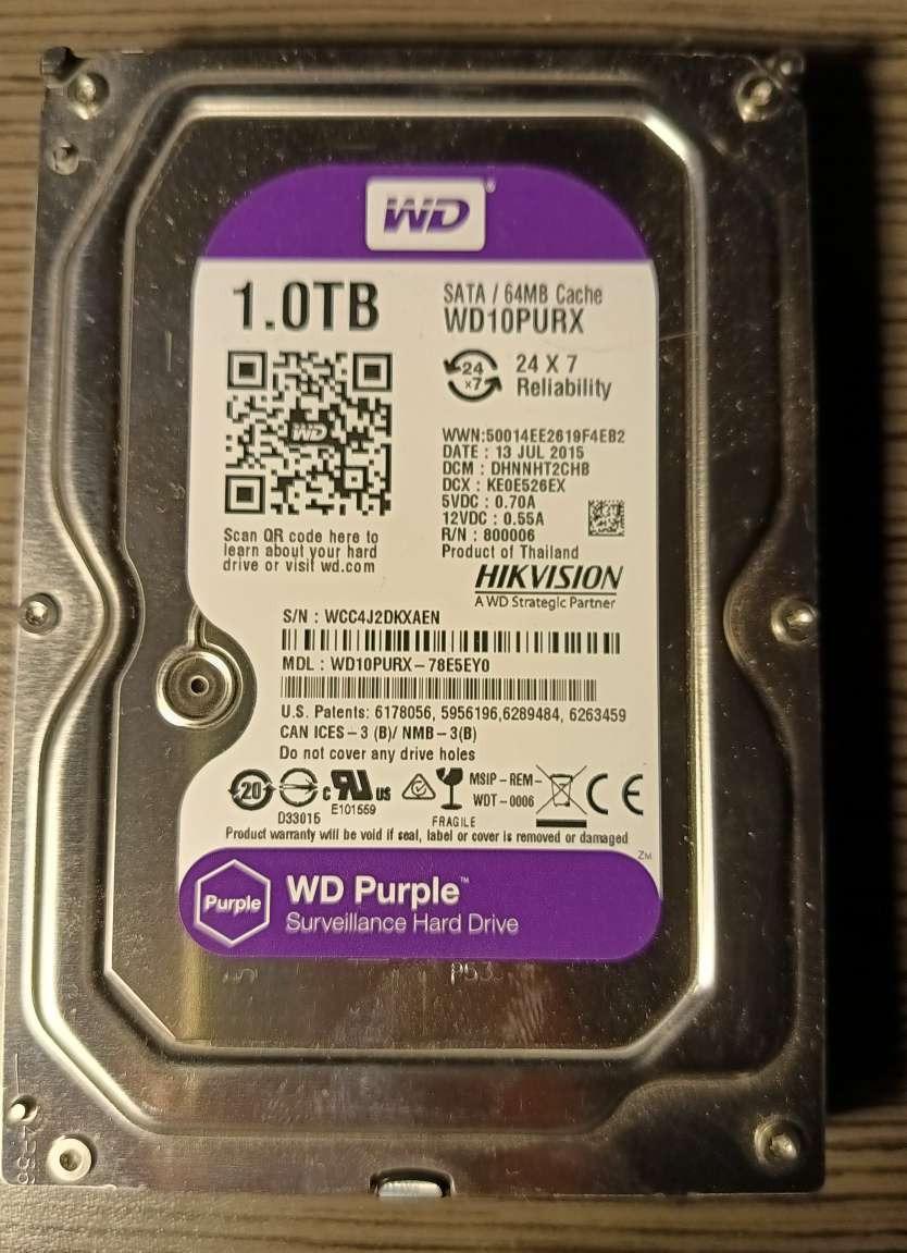 HDD Western Digital WD10PURX, 1TB - použitý, otestovaný 100% - Počítače a hry