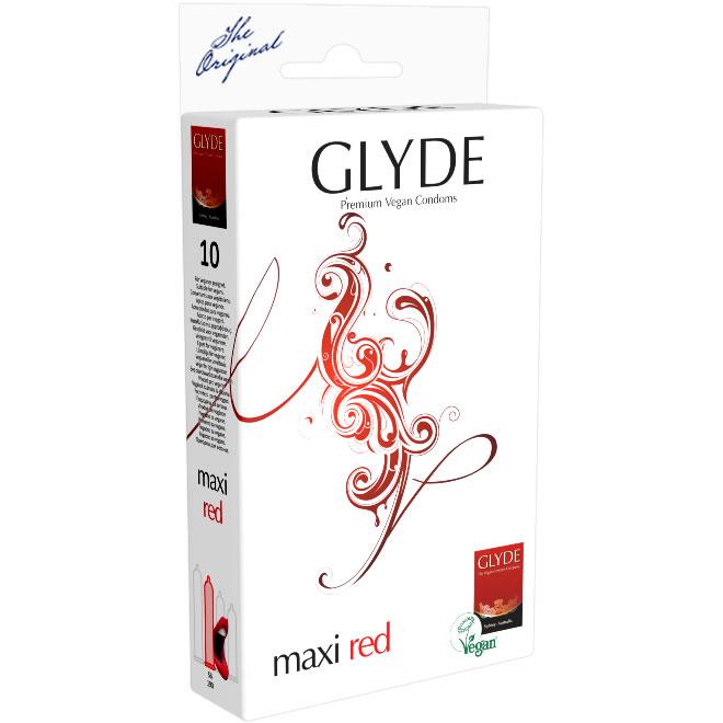 Vegánske kondómy Glyde Maxi Red, 10 ks - Lekáreň a zdravie