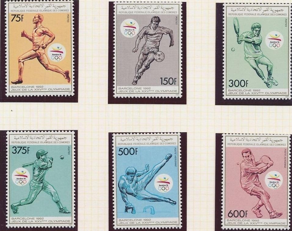 Komory 1989 Známky 894-899 ** šport Olympiáda olympijskej hry Stolové te - Filatelia