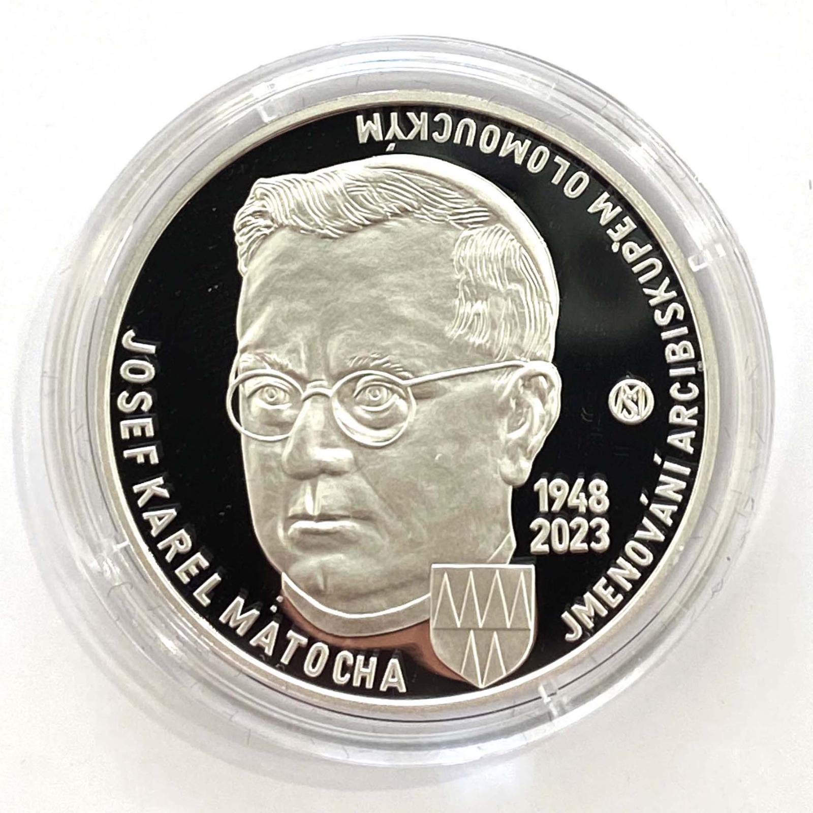 Strieborná minca 8,00 € 2023 Josef Karel Matocha PP - Numizmatika