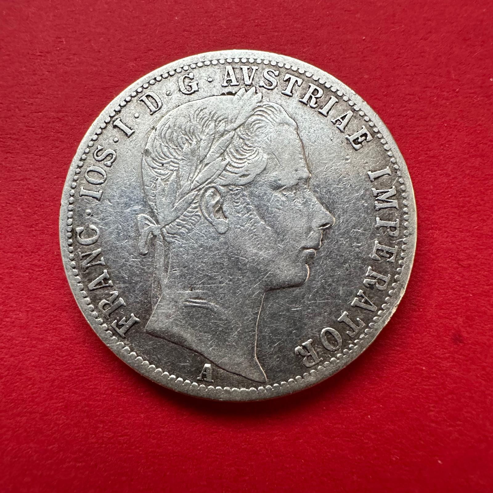 Rakúsko-Uhorsko, 1 zlatník, 1865, A, vzácny - Numizmatika