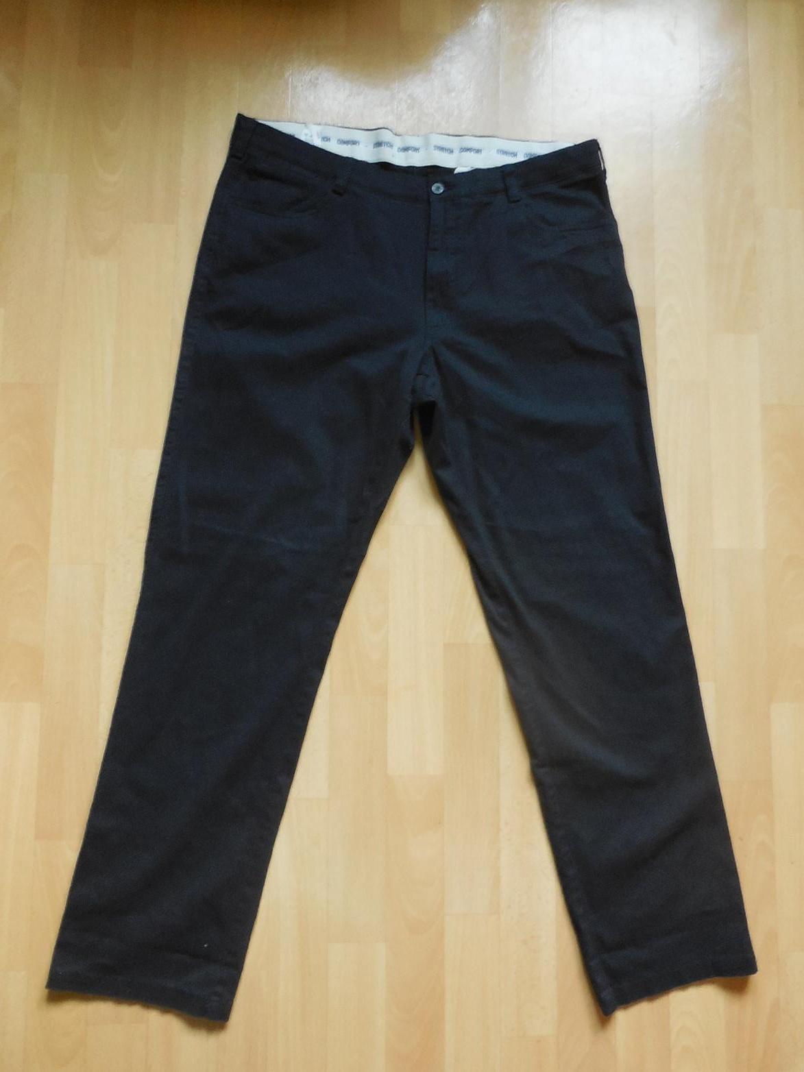 pánske AWG čierne nohavice chino elast. 38/32 XL p.102-104 - Pánske oblečenie