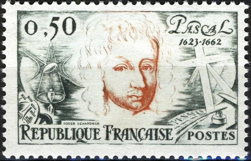 Francúzsko 1962 Blaise Pascal, matematik Mi# 1398 - Známky