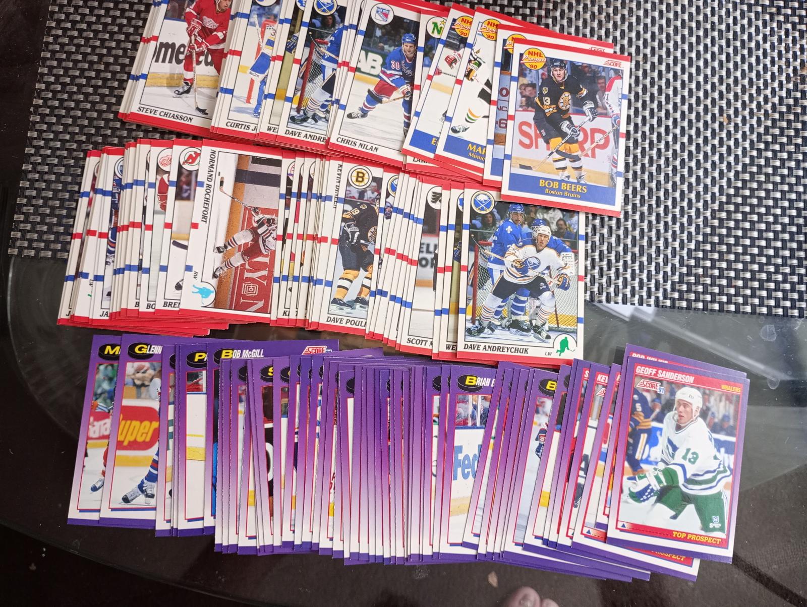 Mega lot kariet Score 200 kariet - Hokejové karty